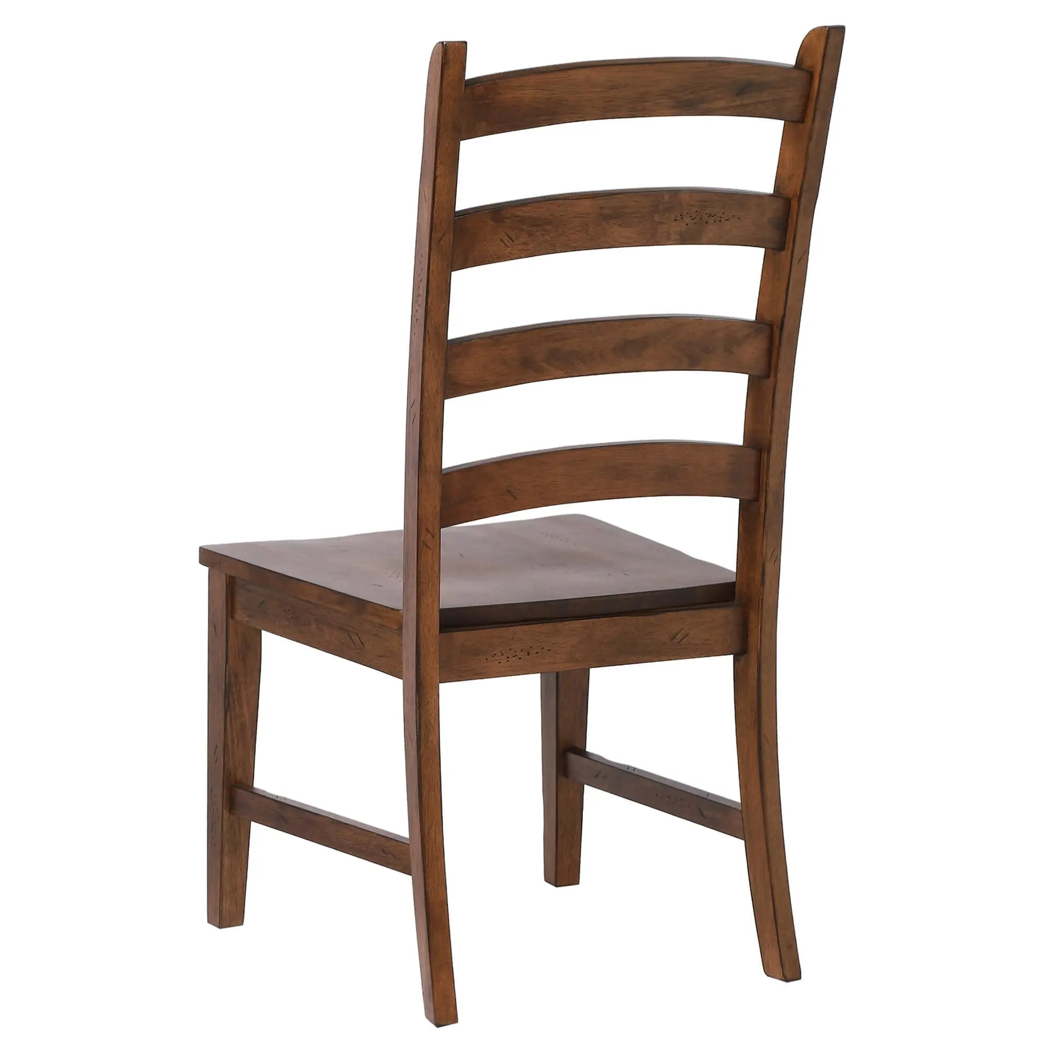 Sunset Trading Simply Brook Ladder Back Dining Chair | Set of 2 | Amish Brown Solid Wood Sunset Trading