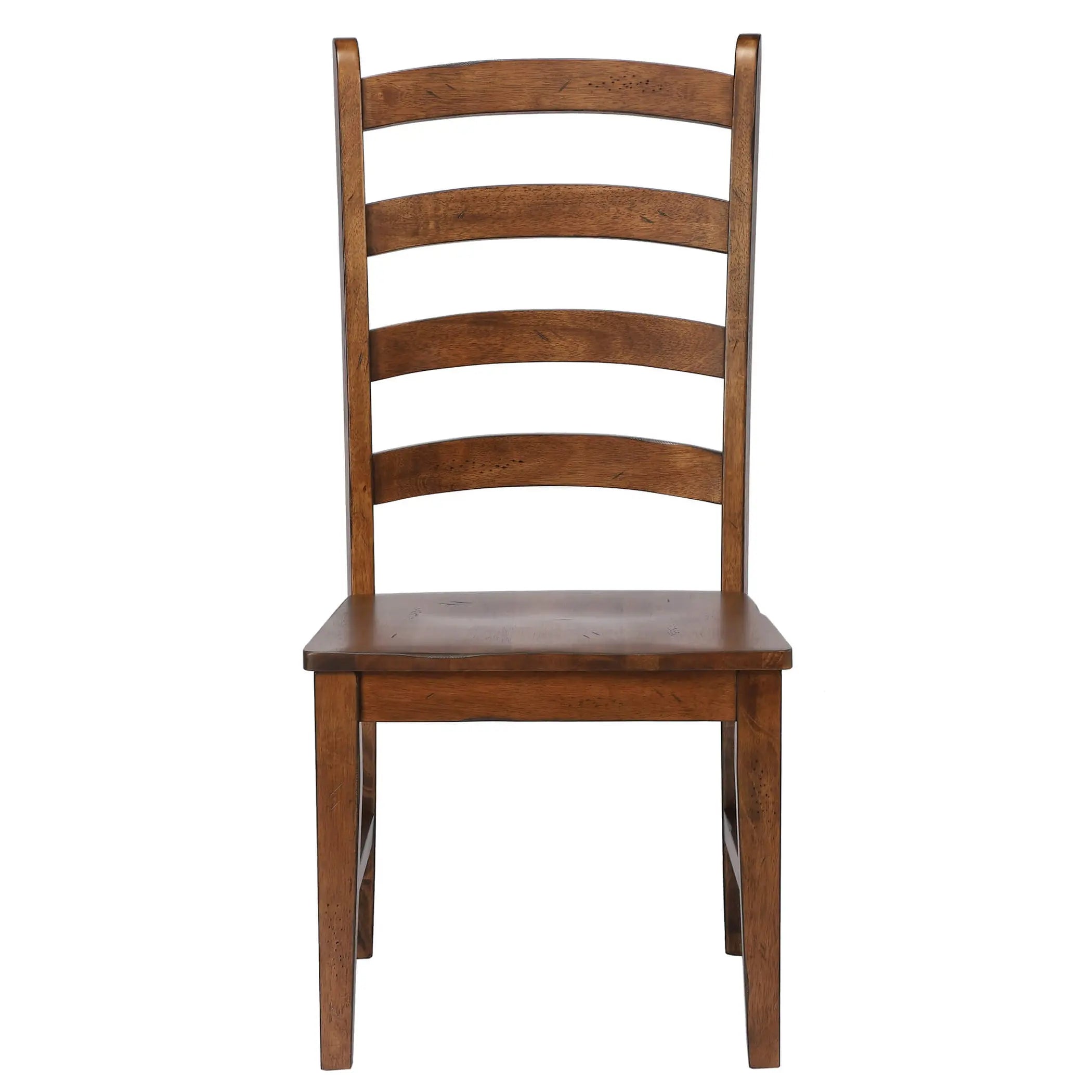 Sunset Trading Simply Brook Ladder Back Dining Chair | Set of 2 | Amish Brown Solid Wood Sunset Trading