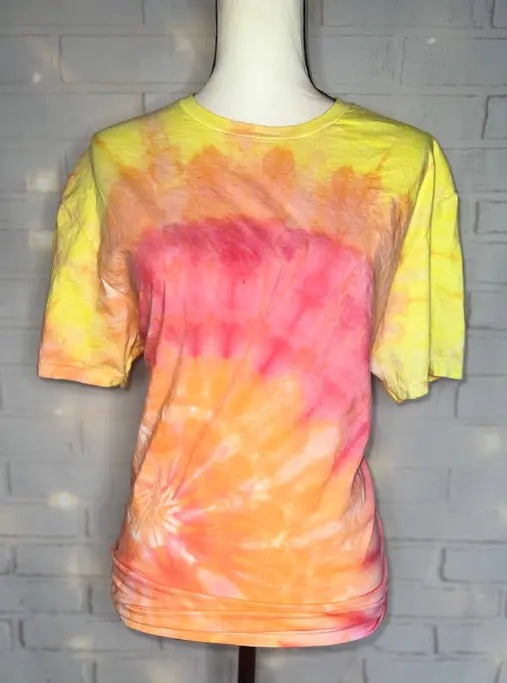 Sunshine Swirl Ice Dye Tie Dye Tee The Blended Owl