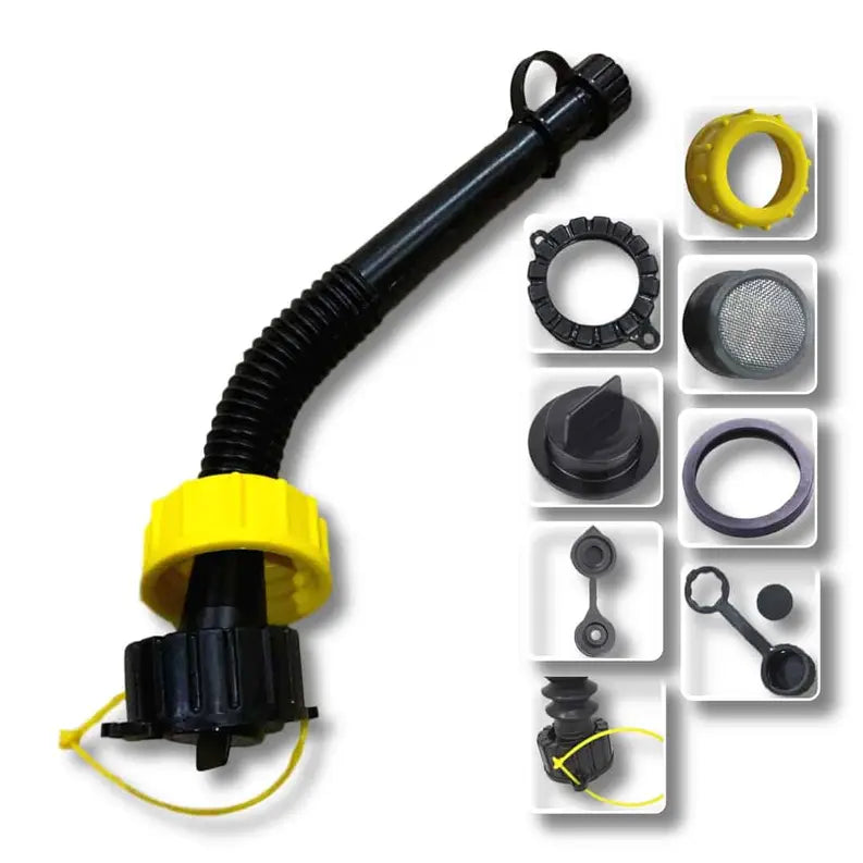 Super Long Flexible Spout with Tons of Accessories - Fits Most Cans & Jugs Kool Products