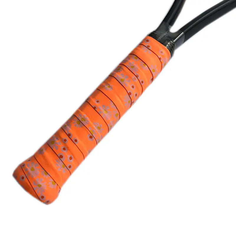 Super Tacky daisy printing Tennis Racket Overgrip Anti-skid Sweat Absorbed Wrap Taps Racquet grips Orange
