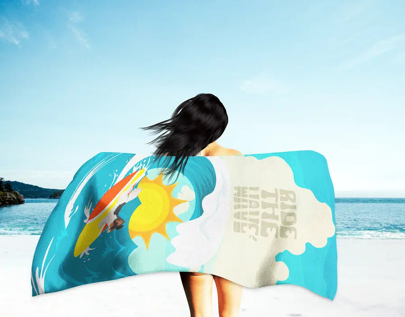 Surfer Dog Maltese Premium Beach Towel Caroline's Treasures