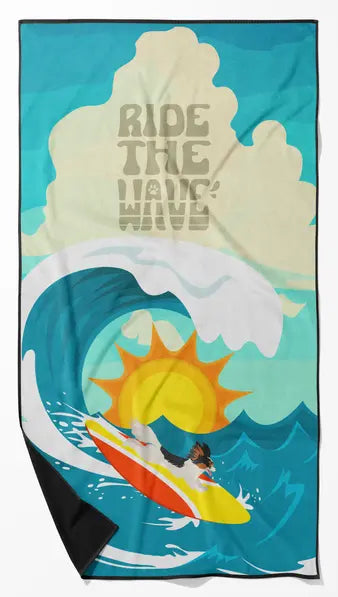 Surfer Dog Maltese Premium Beach Towel Caroline's Treasures