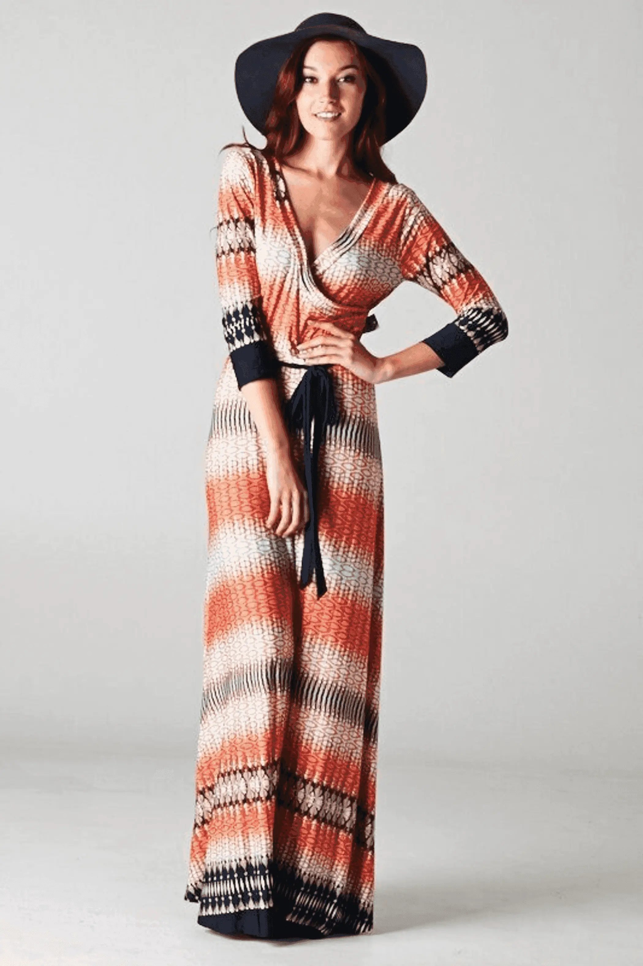 Surplus Coral Navy Maxi Dress SurelyMine