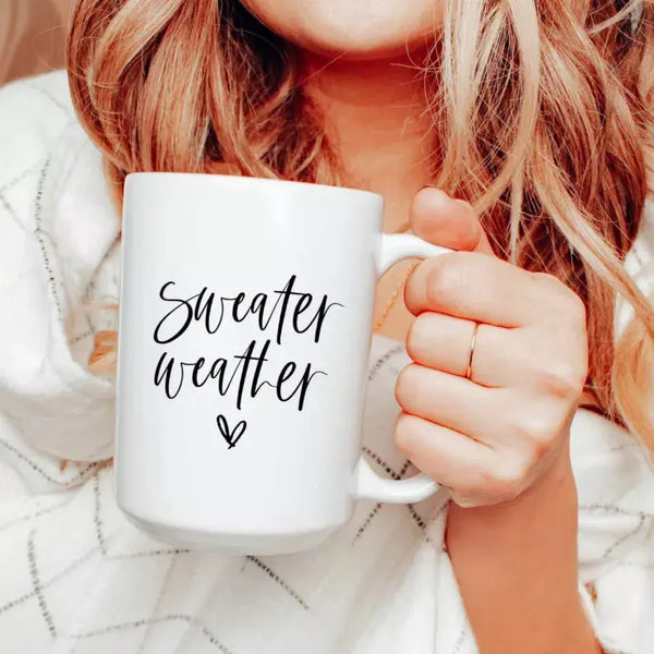 Sweater weather ceramic coffee mug Mug & Mini