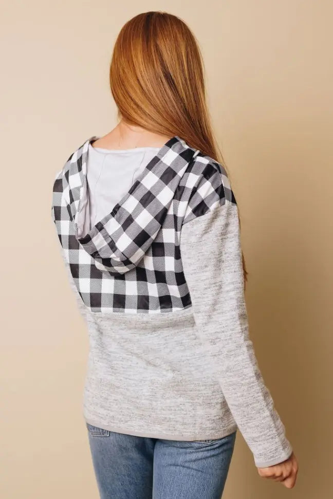 Switch Up Plaid Hoodie Stay Warm in Style
