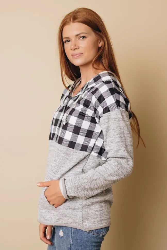 Switch Up Plaid Hoodie Stay Warm in Style