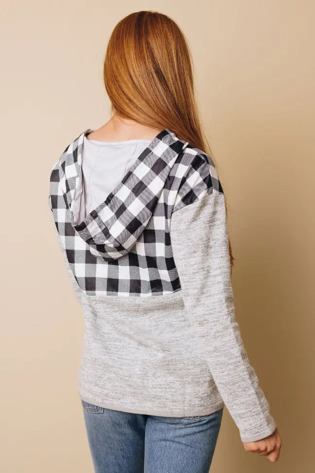 Switch Up Plaid Hoodie Stay Warm in Style