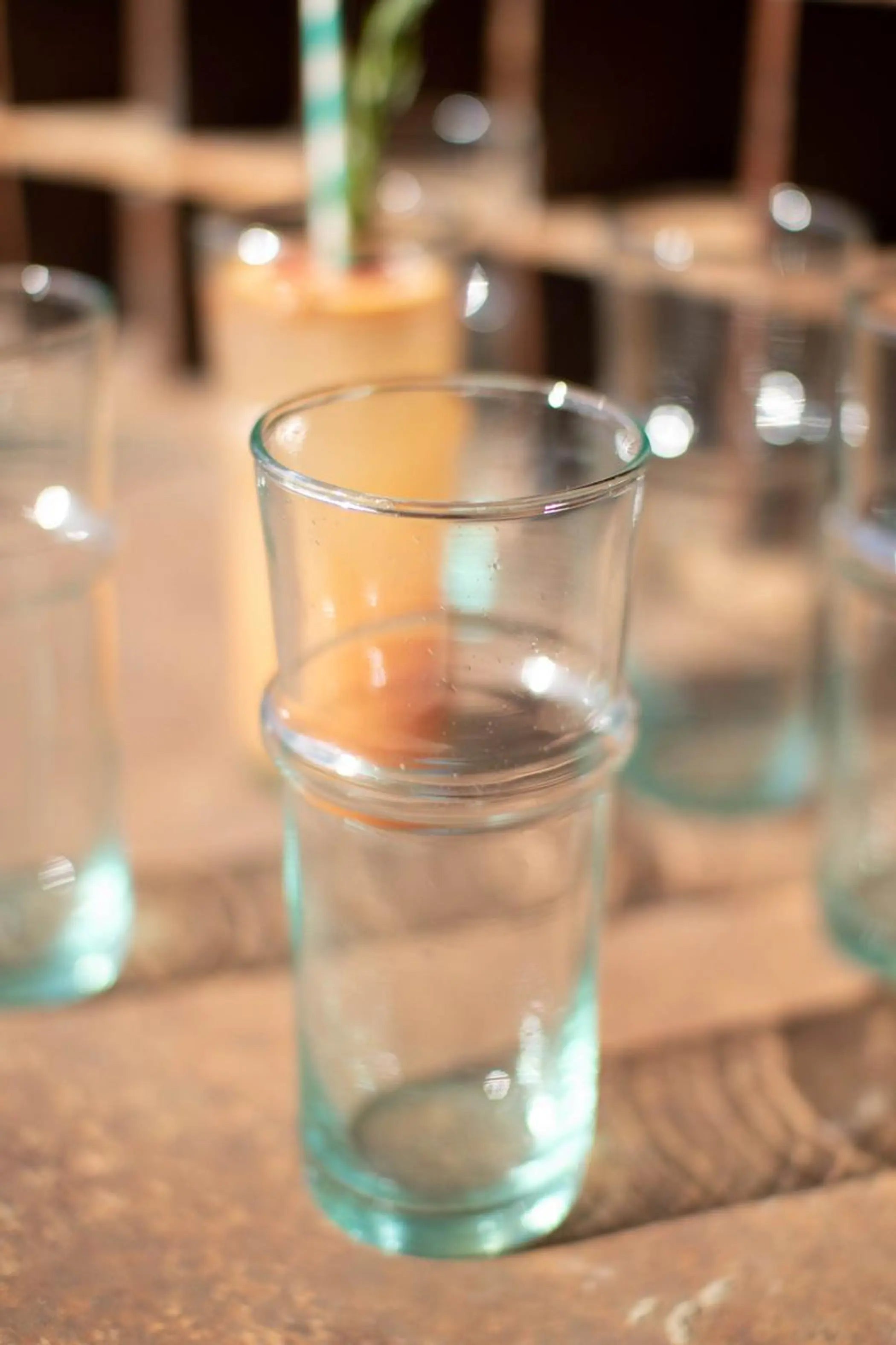 TALL RECYCLED MOROCCAN STYLE TEA GLASS Kalalou