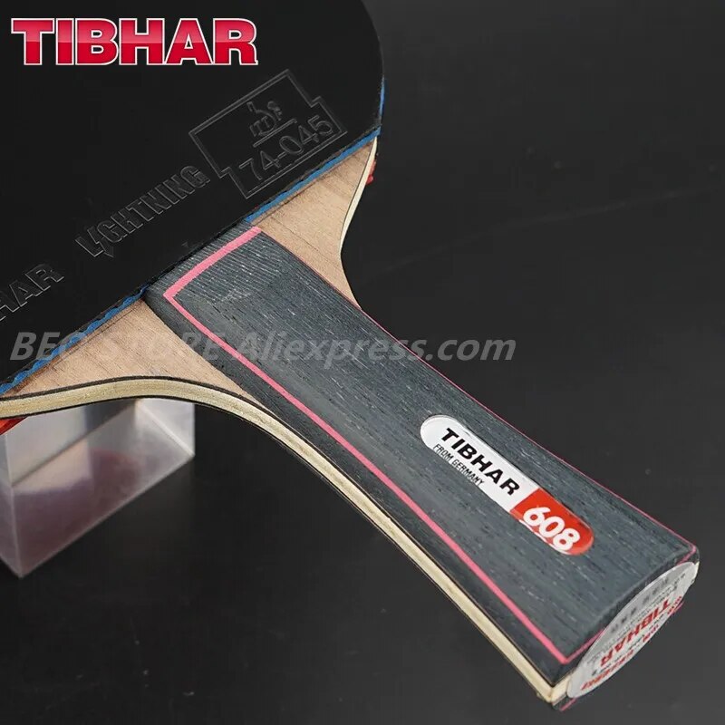 TIBHAR 608 Professional Table Tennis Racket Competition Ping Pong Bat High Sticky Pimples-in Pingpong Paddle with Bag