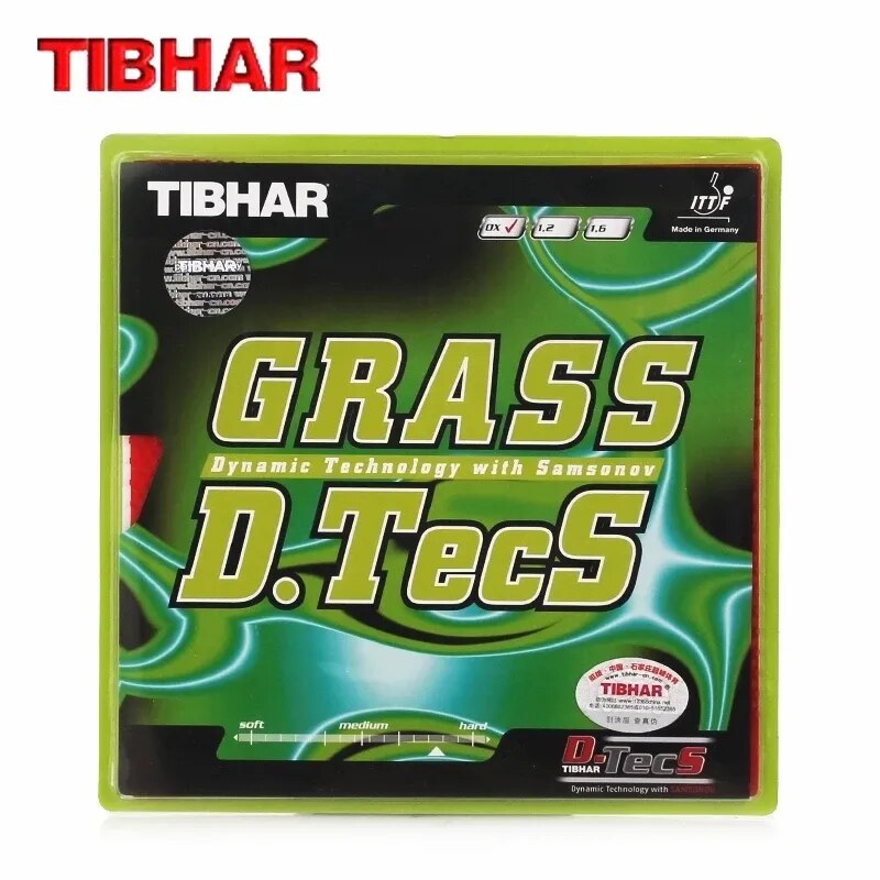 TIBHAR GRASS D.TECS Pips-Long Defensive Table Tennis Rubber With Sponge Or OX Only Made In Germany Long Pimples Ping Pong Sheet