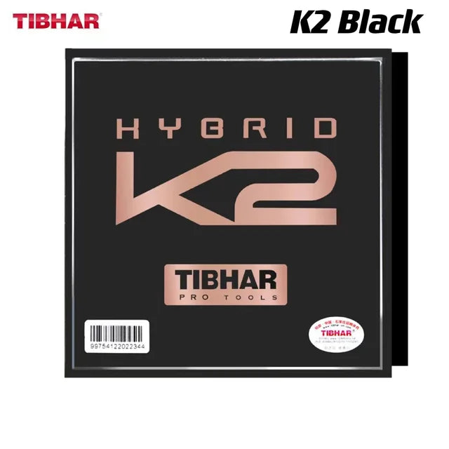 TIBHAR HYBRID K2/K2Pro/K3 Sticky Speed&amp;Spin Made in Germany Pimples-in Table Tennis Rubber/Ping Pong Sponge K2 Black