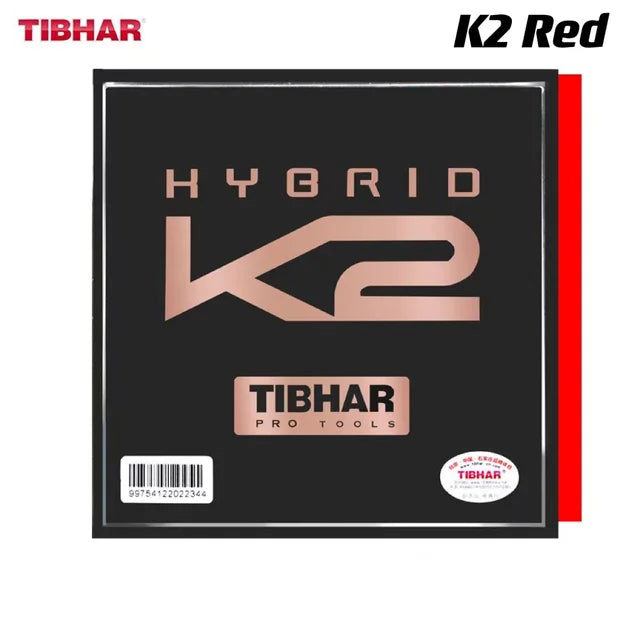TIBHAR HYBRID K2/K2Pro/K3 Sticky Speed&amp;Spin Made in Germany Pimples-in Table Tennis Rubber/Ping Pong Sponge K2 Red