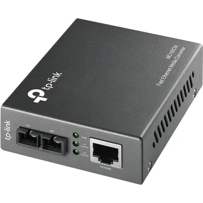 TP-LINK MC100CM Media Converter, 10/100Mbps RJ45 to 100M multi-mode SC fiber, up to 1.2miles, chassis mountable TP-LINK Technologies Co., Ltd