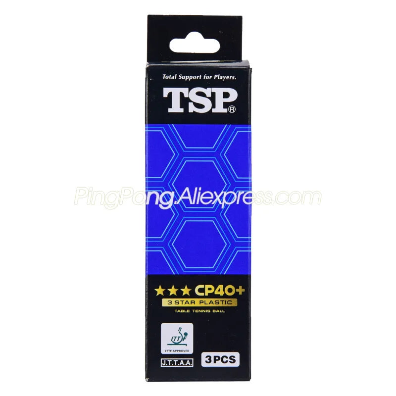 TSP 3 Star Table Tennis Ball (TSP CP40+ Seamed) New Material Plastic Original TSP 3-STAR Ping Pong Balls ITTF Approved