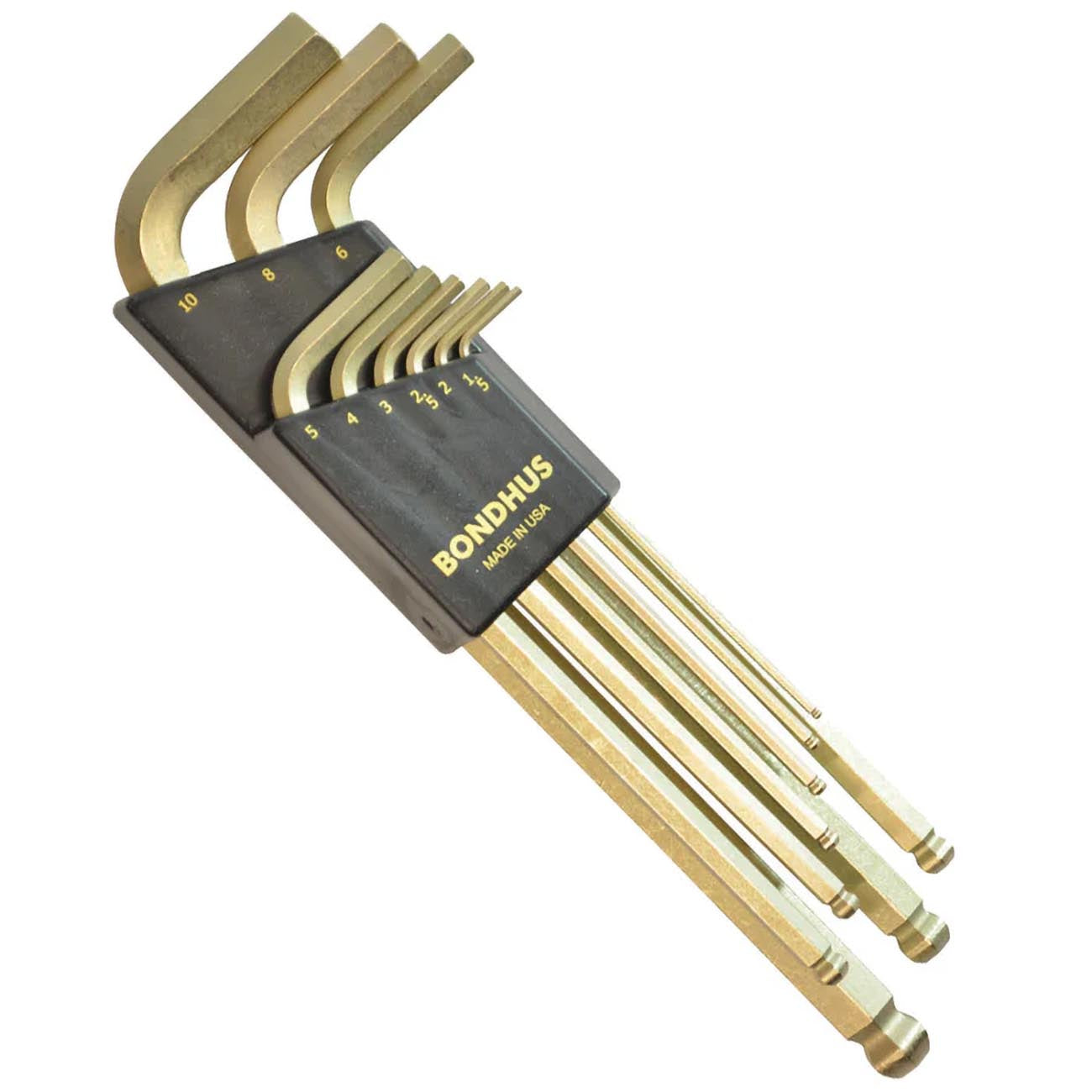 Bondhus Goldguard Plated Balldriver Metric/sae Ball End Hex L-keys Double Set (22 Piece) - Hand Tools