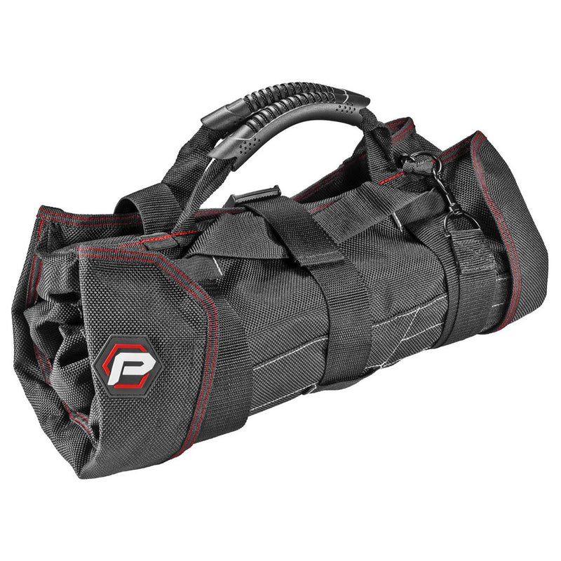 Powerbuilt 5 Zipper Pocket Roll Up Organizer Tool Bag POWERBUILT