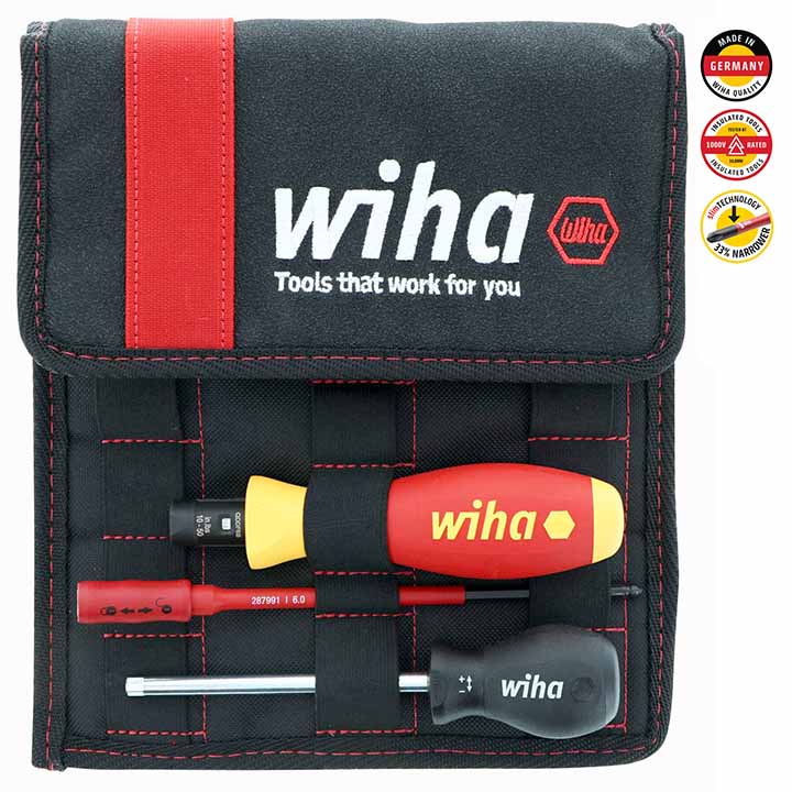 Wiha Insulated Torquevarios 10 To 50 In/lbs And Slimline Blade Set (11 Piece Set) - Hand Tools