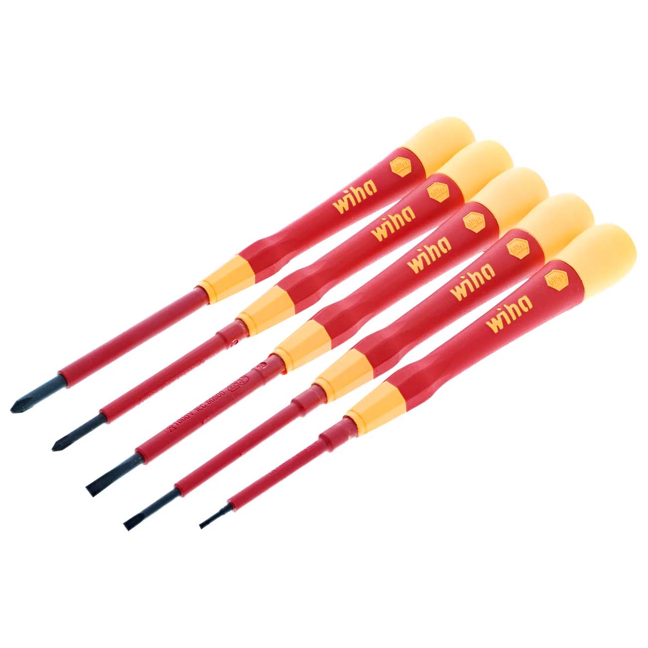 Wiha 5 Piece Insulated Picofinish Precision Screwdriver Set - Hand Tools