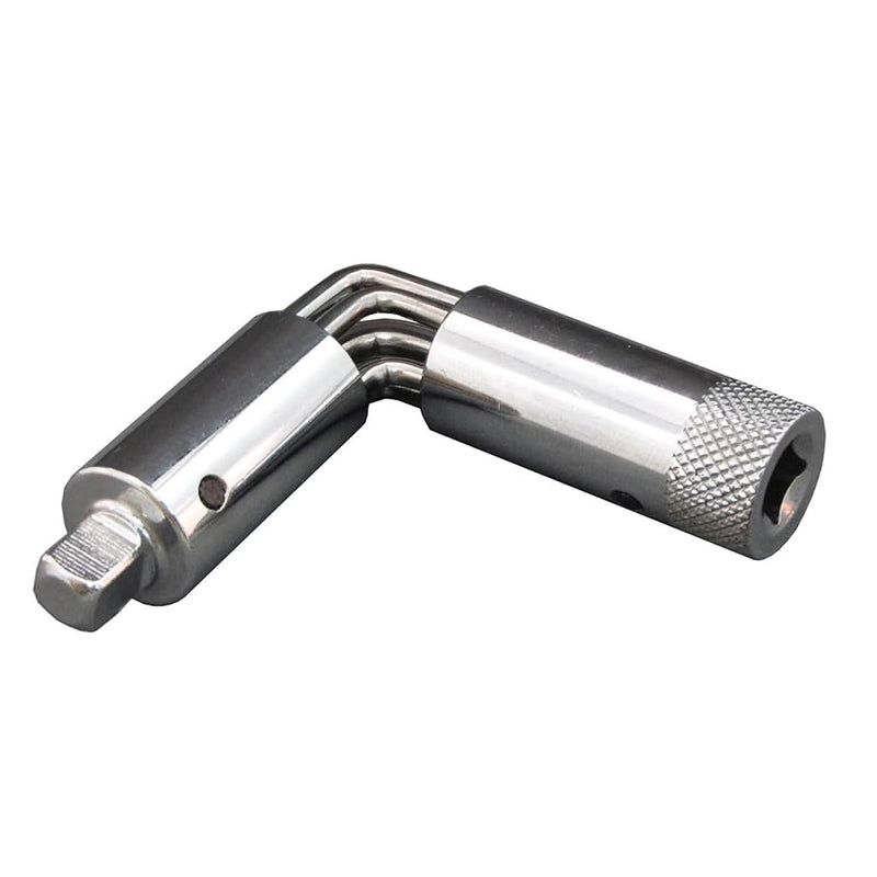 Cal-van 3/8 in drive 90° angle adapter with L-shaped head and knurled handle, chrome