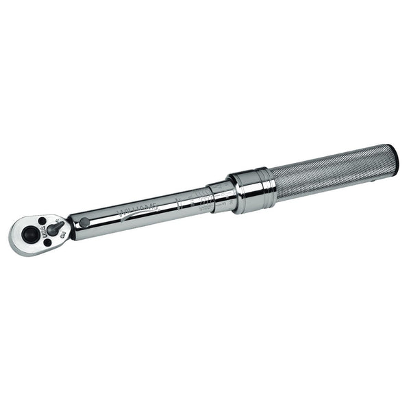 Micro-adjustable torque wrench with 3/8 in drive and chrome grip