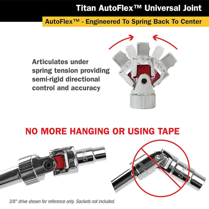 Titan Tools Auto Flex Universal Joint Socket Set (3-piece) - Hand Tools