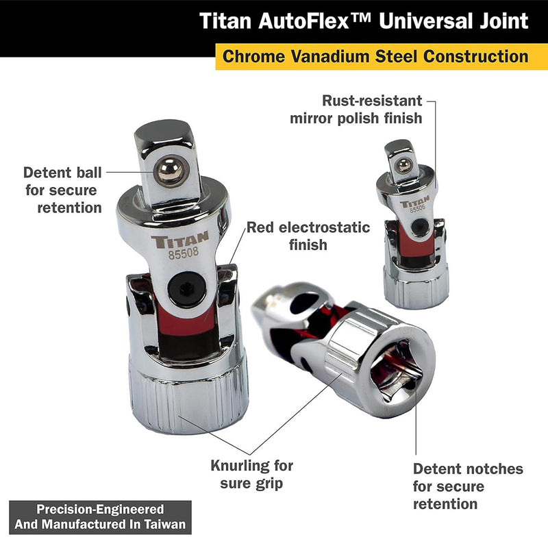 Titan Tools Auto Flex Universal Joint Socket Set (3-piece) - Hand Tools