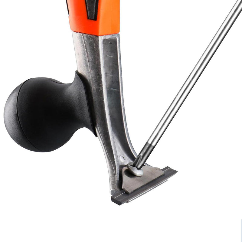 Ergo scraper tool with angled replacement blade, black grip and orange housing