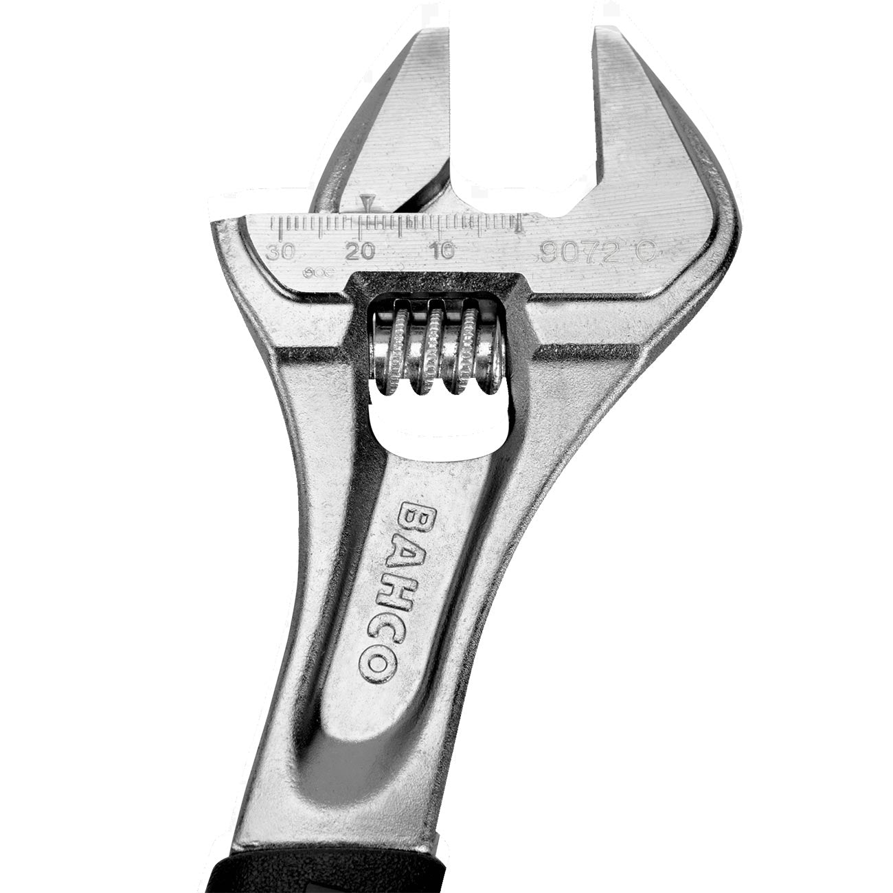 Bahco 12" Ergo™ Rubber Handle Central Nut Adjustable Wrench With Chrome Finish - Hand Tools