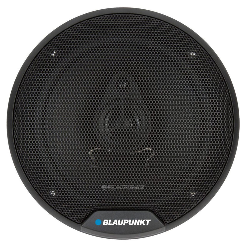 Blaupunkt 6-inch coaxial car speaker with black mesh grille and blue logo