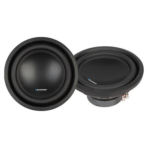 Blaupunkt 10 inch dual voice coil subwoofer with black cone and mounting terminals