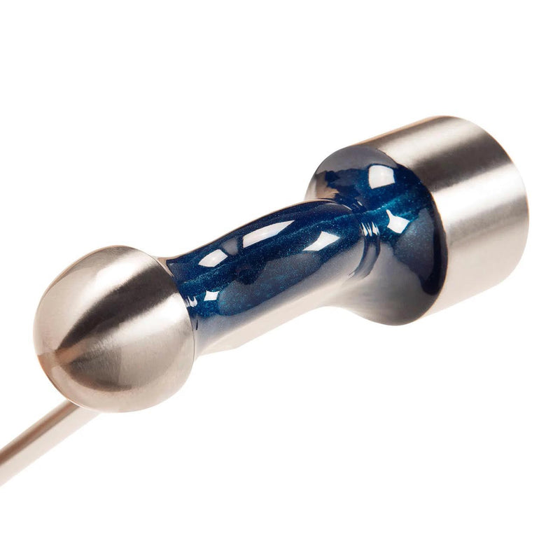 Estwing ball peen hammer with silver steel head and glossy blue shock grip