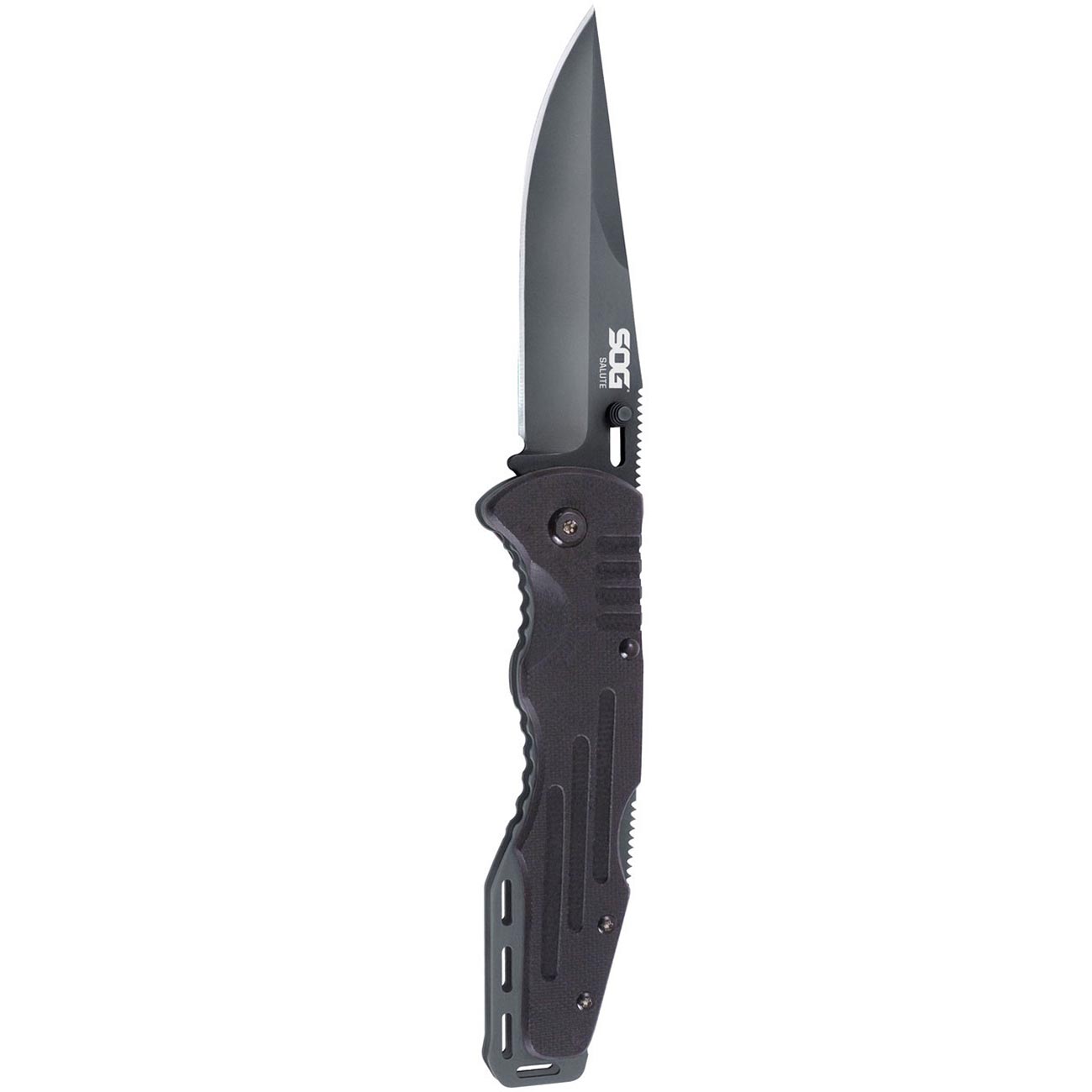 Sog Salute Clip Point Folding Knife With G10 Grips - Hand Tools