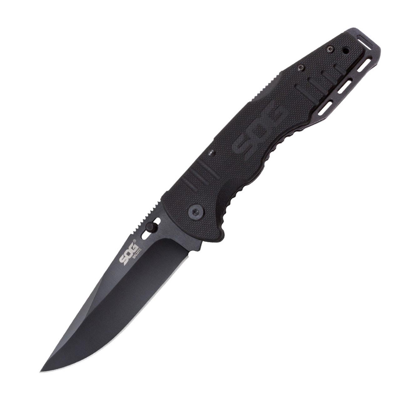 Sog Salute Clip Point Folding Knife With G10 Grips - Hand Tools
