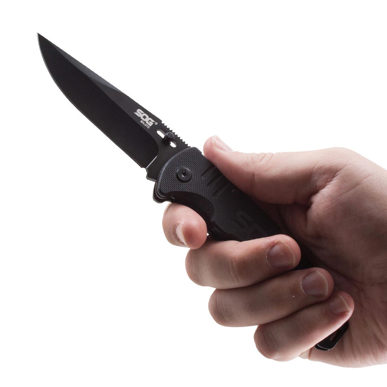 Sog Salute Clip Point Folding Knife With G10 Grips - Hand Tools