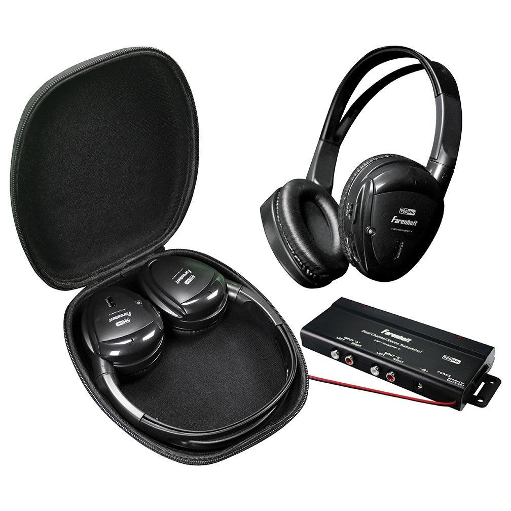 Power Acoustik - Headphones *pair* Swivel Earpad 2ch.rf 900mhz W/transmitter Power Acoustik