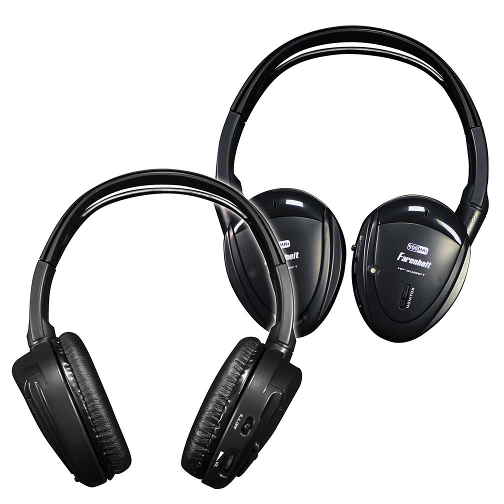 Power Acoustik - Headphones *pair* Swivel Earpad 2ch.rf 900mhz W/transmitter Power Acoustik