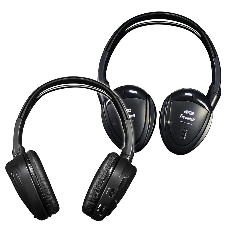 Power Acoustik - Headphones *pair* Swivel Earpad 2ch.rf 900mhz W/transmitter Power Acoustik