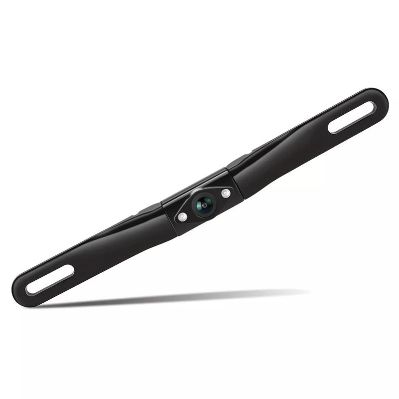 Rear view camera bar, angled black housing with dual-lens camera at center