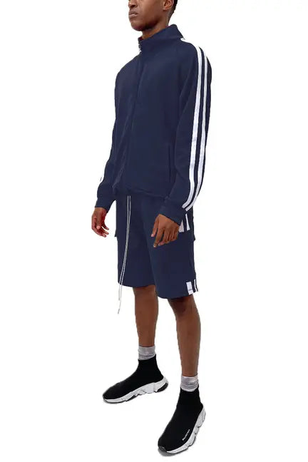 TWO STRIPE CARGO SHORT SET WEIV