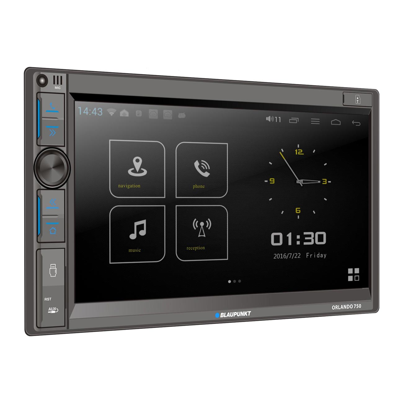 Blaupunkt 6.95″ Double Din Mechless Receiver With Wireless Apple Carplay / Android Auto & Bluetooth Blaupunkt
