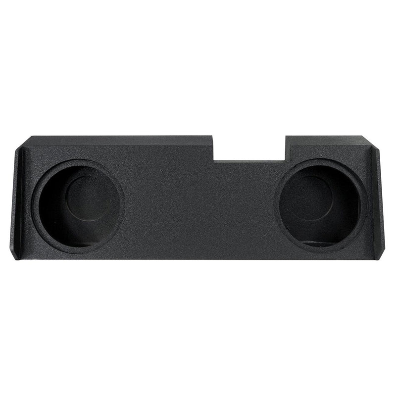Qpower qbomb dual 12-inch sealed woofer box with two round openings and top notch