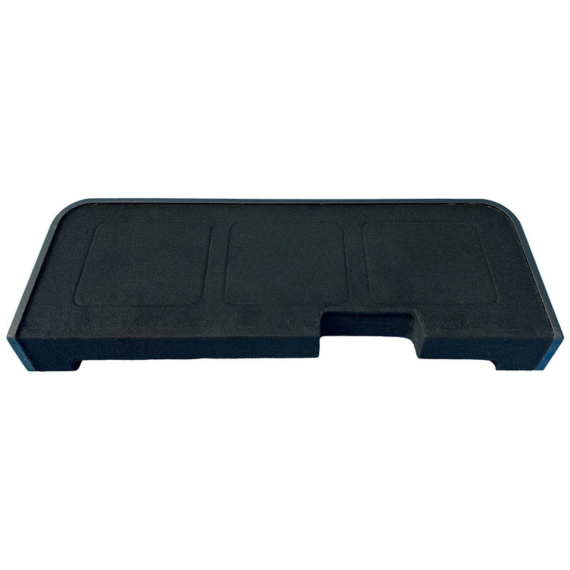Dual 10-inch sealed subwoofer enclosure lid panel with black textured top