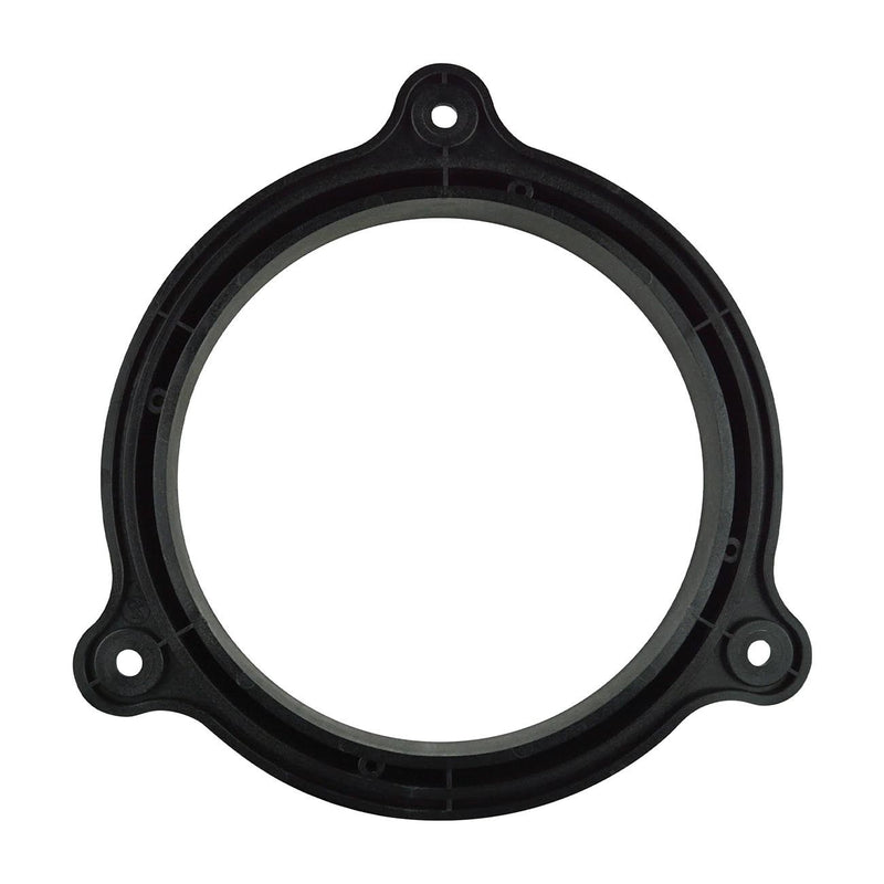 Black speaker adapter mounting ring with dual-step inner profile and hole points