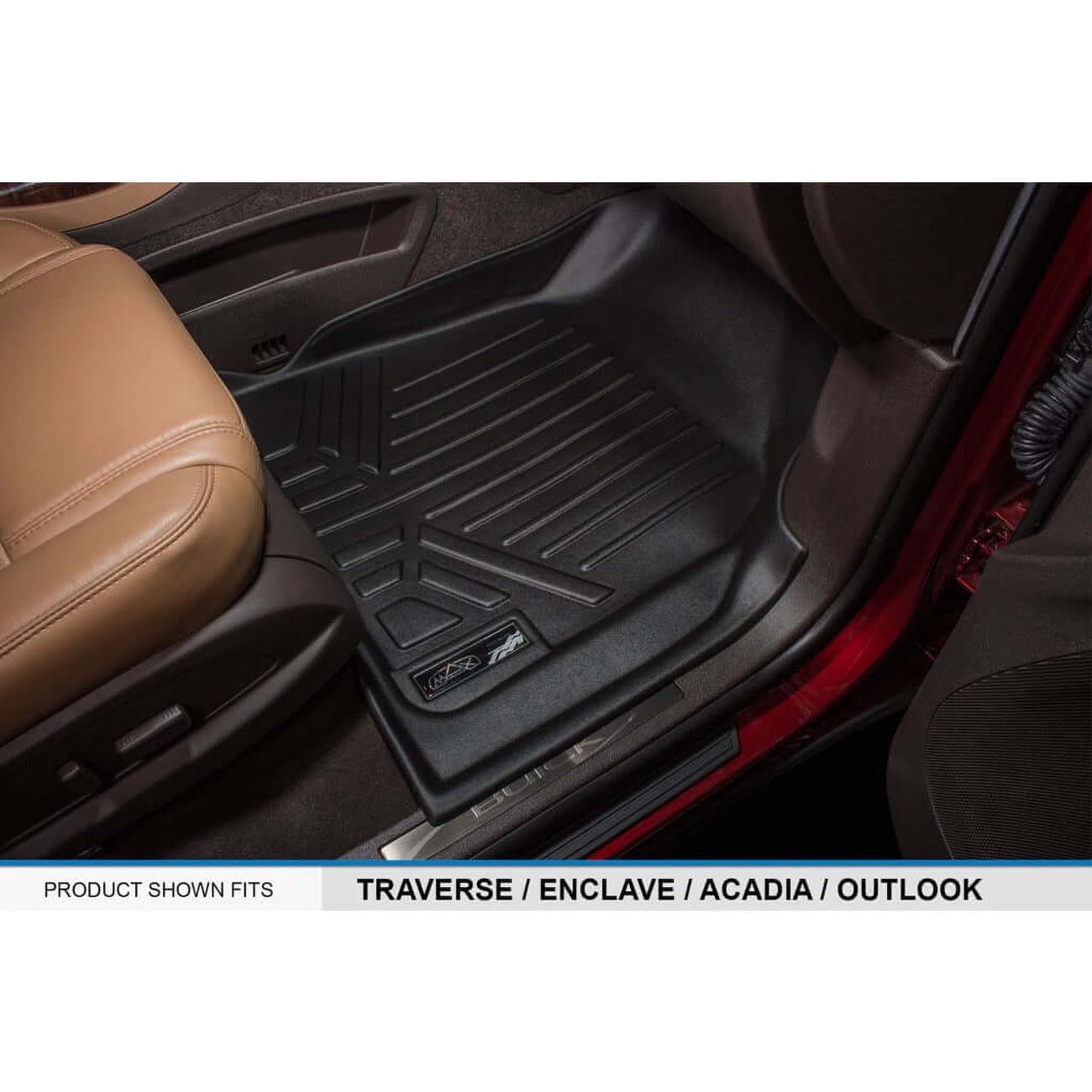 Smartliner Floor Liners Front/rear 2009 – 2017 Traverse/enclave/acadia/outlook With 2nd Row Bucket S SMARTLINER