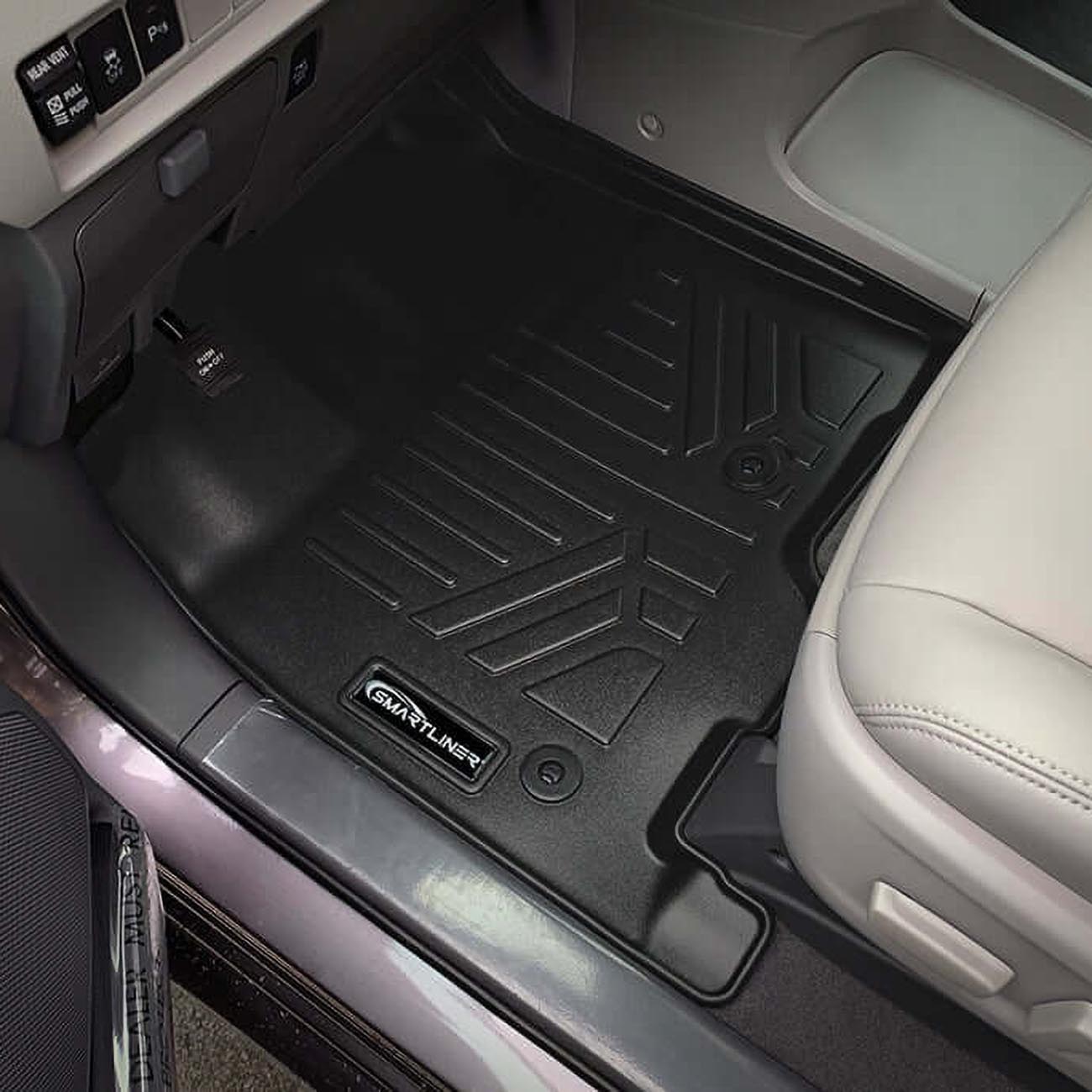 Smartliner Floor Liners Front/2nd Row 2013–2020 Toyota Sienna - 8 Passenger Model (black) SMARTLINER