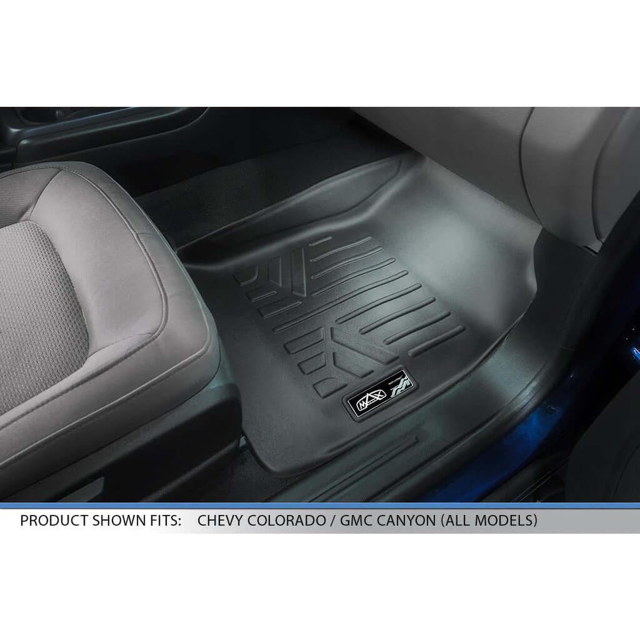 Smartliner Front/2nd Row Floor Liners '15-'22 Chevy Colorado Crew Cab/gmc Canyon Crew Cab (black) SMARTLINER