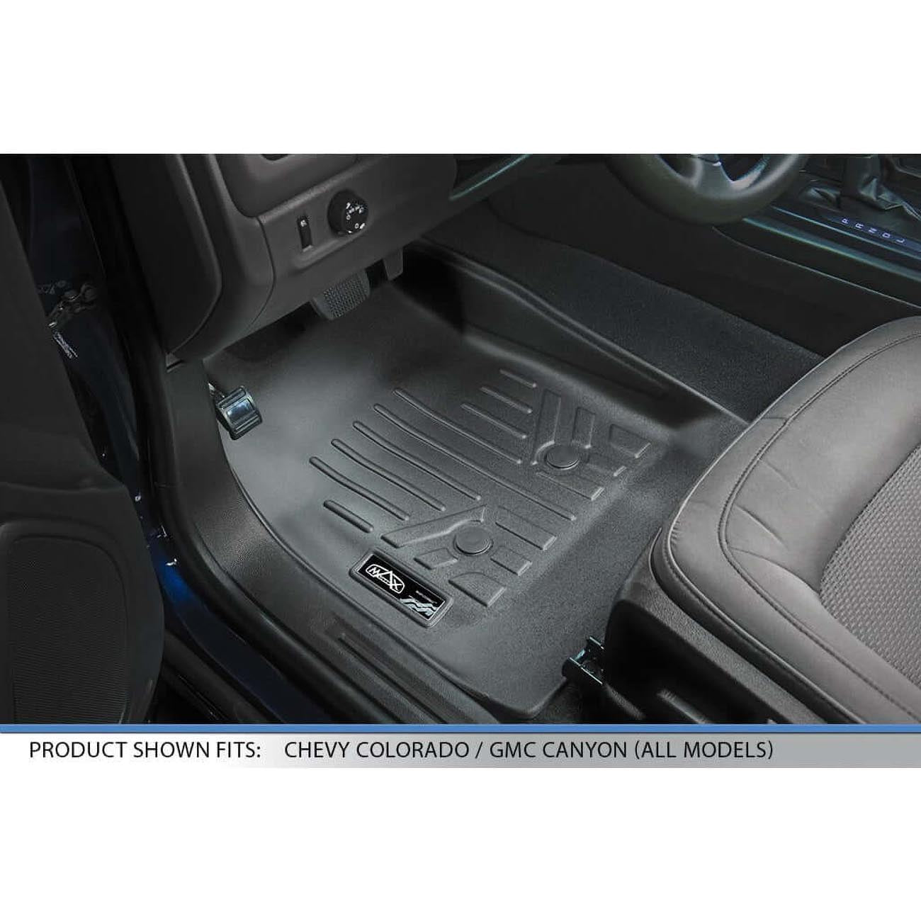 Smartliner Front/2nd Row Floor Liners '15-'22 Chevy Colorado Crew Cab/gmc Canyon Crew Cab (black) SMARTLINER