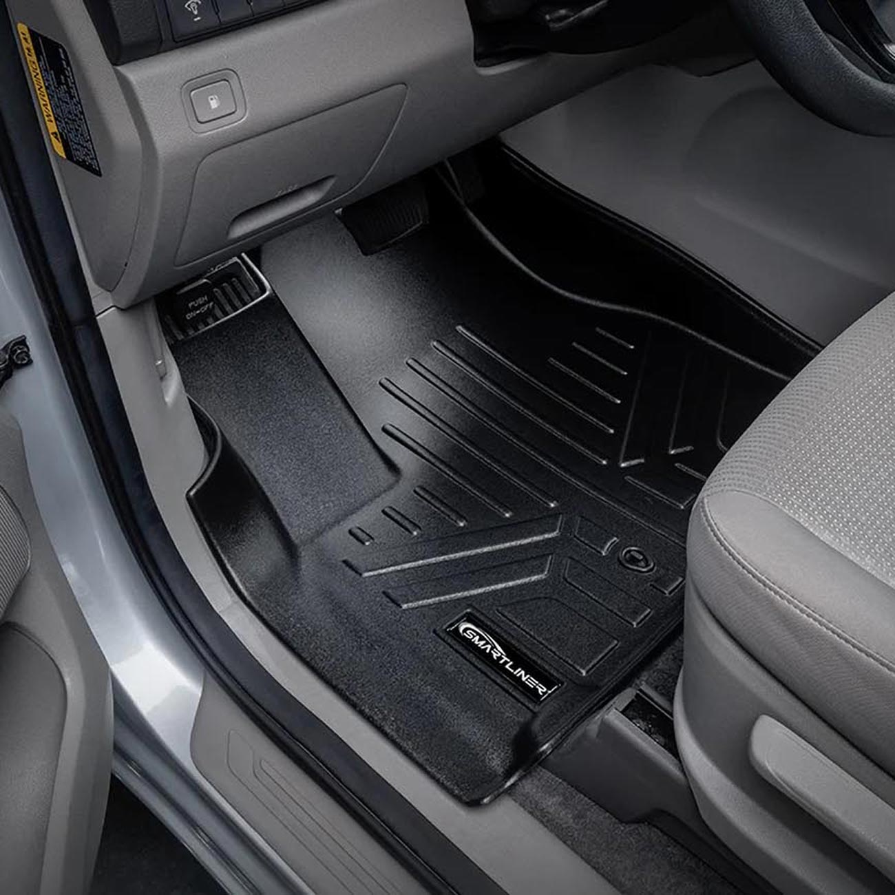 Smartliner Floor Liners Front/2nd Row 2015-2021 Kia Sedona - 8 Passenger Model (black) SMARTLINER