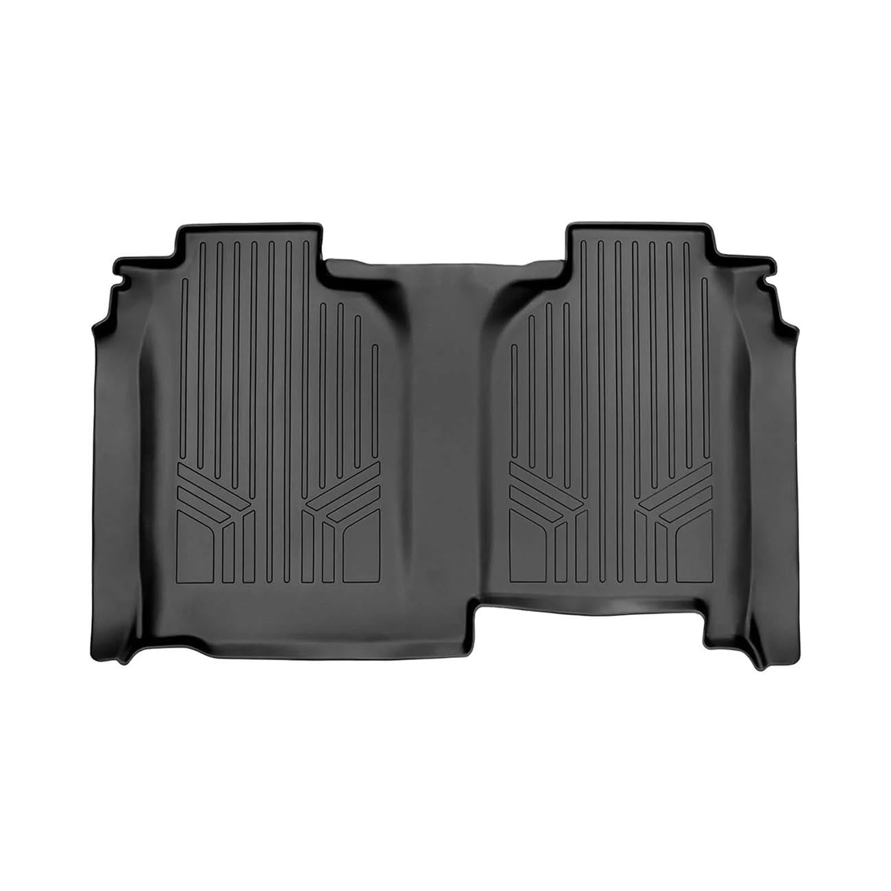 Smartliner Floor Liners Front/2nd Row 2019-2025 Silverado Crew Cab With Transmission Hump (black) SMARTLINER